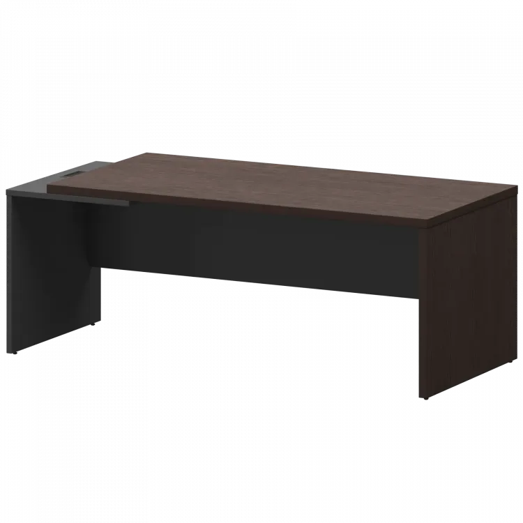 Стол руководителя левый KZ-20L Дуб венге/Графит 2000x900x750 Кортез