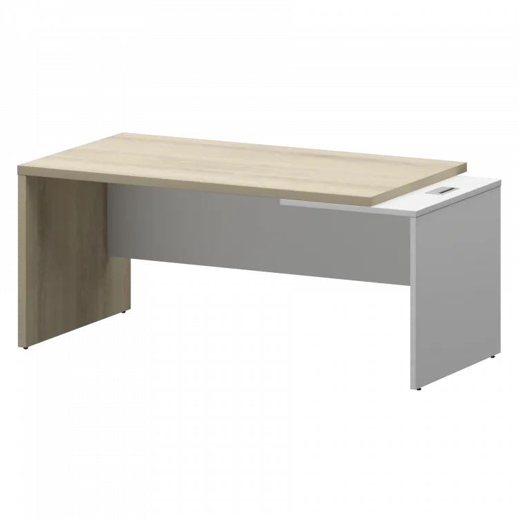 Стол руководителя правый KZ-18R Кронберг/Белый 1800x900x750 Кортез