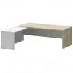 Стол руководителя левый KZP-22L Кронберг/Белый 2200x2000x750 Кортез