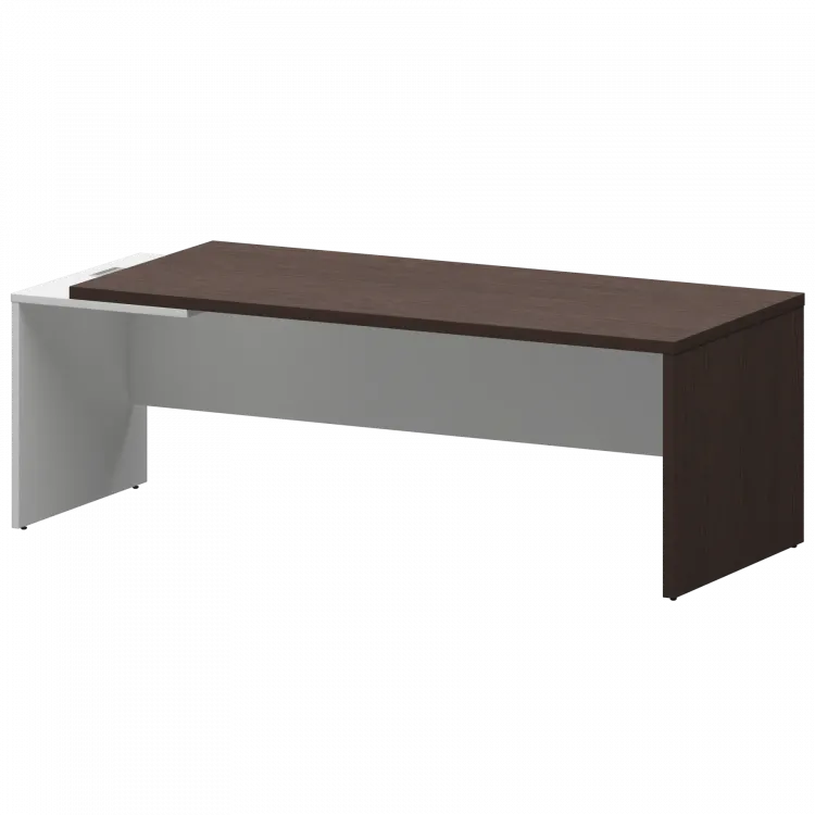 Стол руководителя левый KZ-22L Дуб венге/Белый 2200x900x750 Кортез
