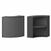 Стойка угловая А-550 Антрацит 900x900x1220 Ресепшен