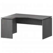 Стол эргономичный левый НТ-040.ЛВ.Ч Лиственница 1400x1100x750 Аргентум