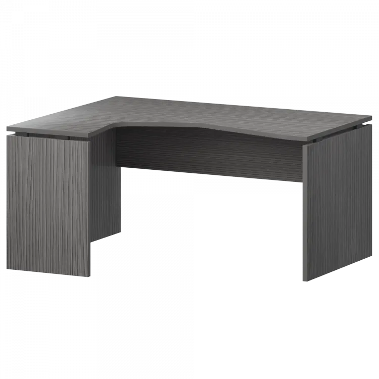 Стол эргономичный левый НТ-040.ЛВ.Ч Лиственница 1400x1100x750 Аргентум