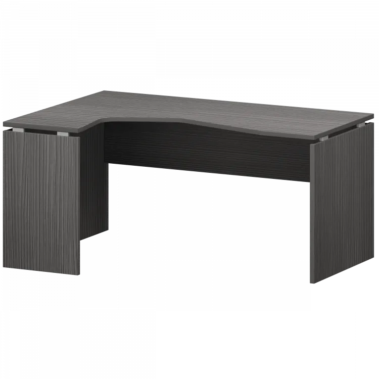 Стол эргономичный левый НТ-060.ЛВ Лиственница 1600x1100x750 Аргентум