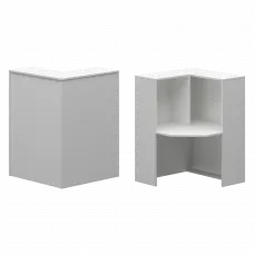 Стойка угловая левая А-555 Белый 900x900x1220 Ресепшн