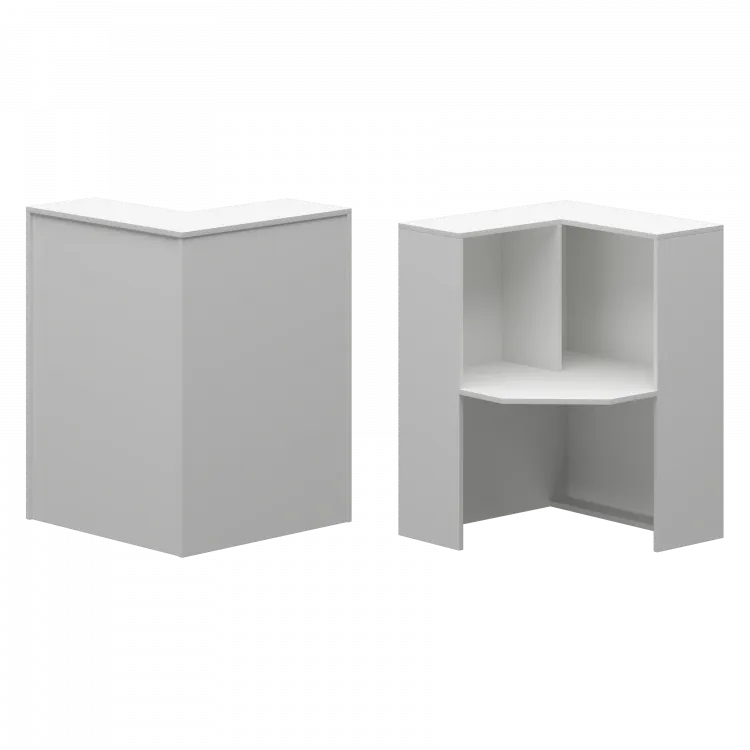 Стойка угловая левая А-555 Белый 900x900x1220 Ресепшн