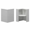Стойка угловая правая А-556 Белый 900x900x1220 Ресепшн