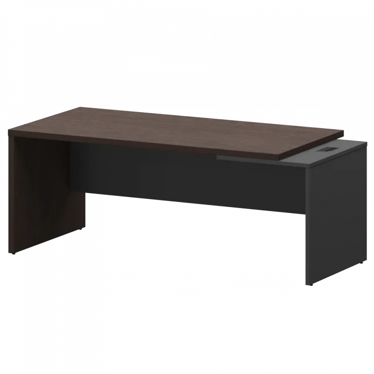 Стол руководителя правый KZ-20R Дуб венге/Графит 2000x900x750 Кортез