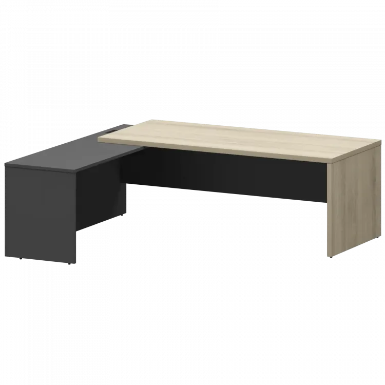 Стол руководителя левый KZP-22L Кронберг/Графит 2200x2000x750 Кортез