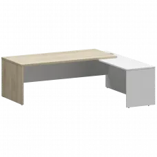Стол руководителя правый KZP-22R Кронберг/Белый 2200x2000x750 Кортез