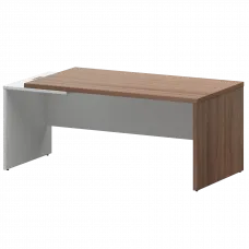 Стол руководителя левый KZ-18L Темный шимо/Белый 1800x900x750 Кортез