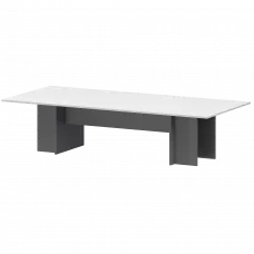Стол переговорный Тип2 СМСП25-18.123 Графит/Белый 3000x1236x750 Смарт