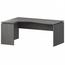 Стол эргономичный левый НТ-060.ЛВ.Ч Лиственница 1600x1100x750 Аргентум