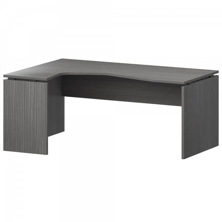 Стол эргономичный левый НТ-060.ЛВ.Ч Лиственница 1600x1100x750 Аргентум