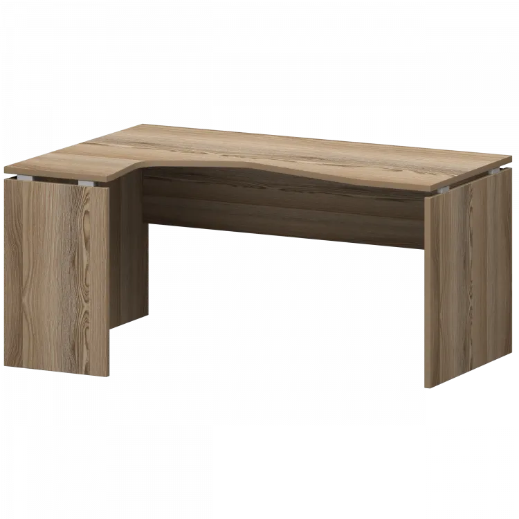 Стол эргономичный левый НТ-060.ЛВ Дуб сафари 1600x1100x750 Аргентум