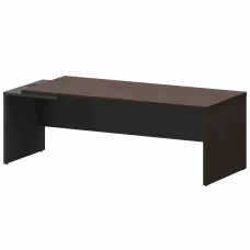 Стол руководителя левый KZ-22L Дуб венге/Графит 2200x900x750 Кортез