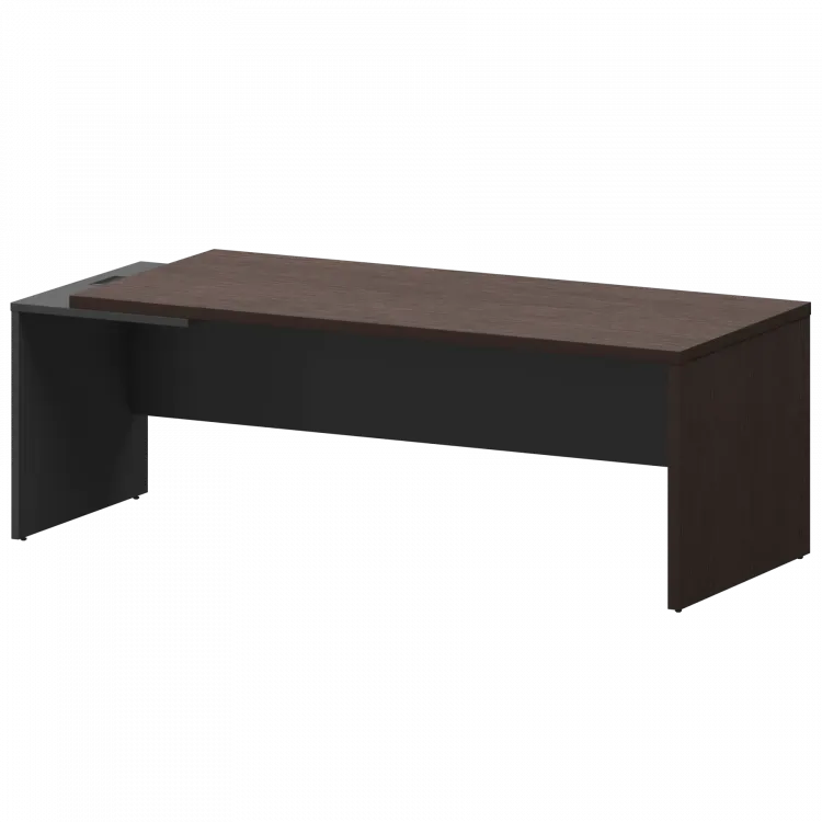 Стол руководителя левый KZ-22L Дуб венге/Графит 2200x900x750 Кортез