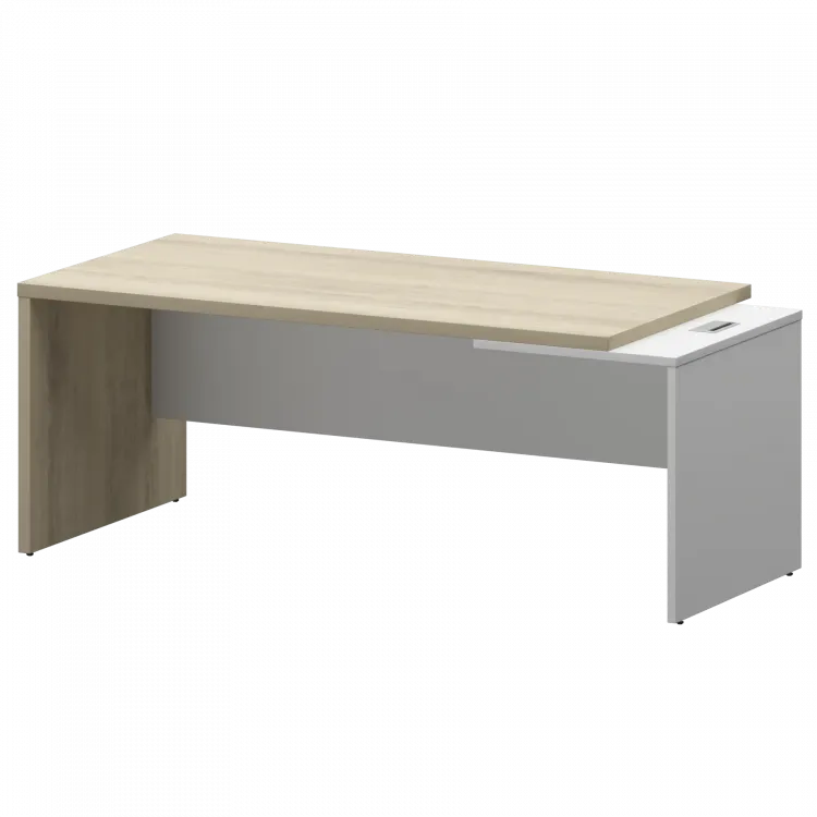 Стол руководителя правый KZ-20R Кронберг/Белый 2000x900x750 Кортез