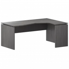 Стол эргономичный правый НТ-060.ПР.Ч Лиственница 1600x1100x750 Аргентум