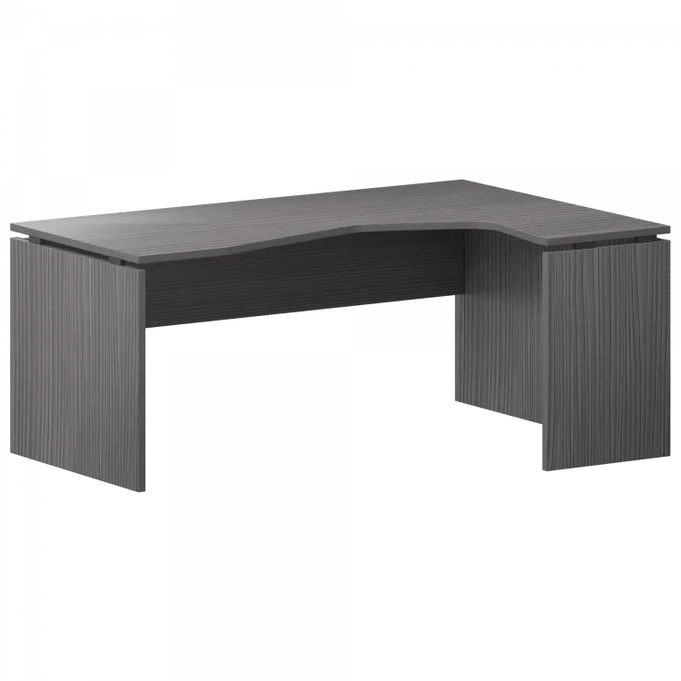 Стол эргономичный правый НТ-060.ПР.Ч Лиственница 1600x1100x750 Аргентум