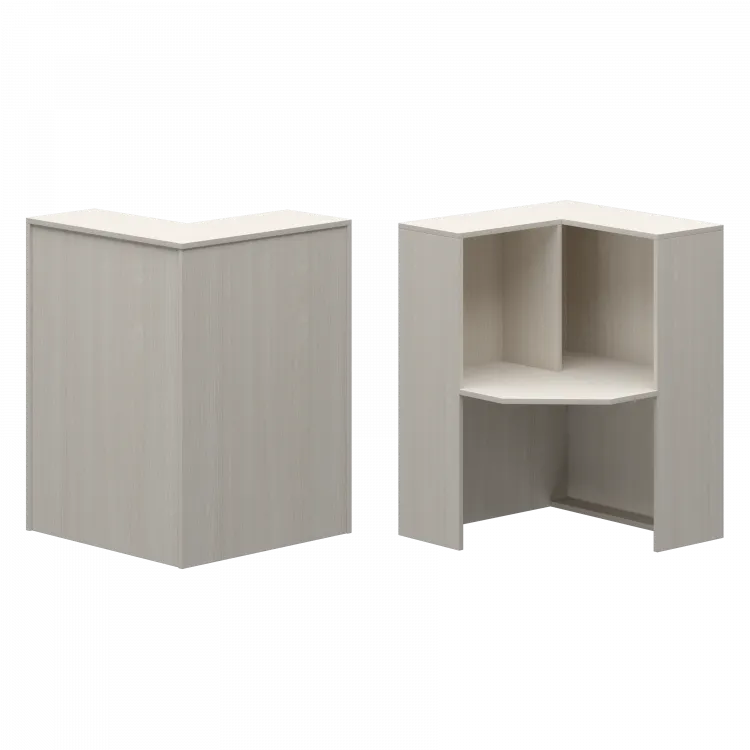 Стойка угловая левая А-555 Ясень шимо 900x900x1220 Ресепшн