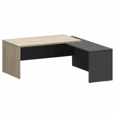 Стол руководителя правый KZP-18R Кронберг/Графит 1800x2000x750 Кортез