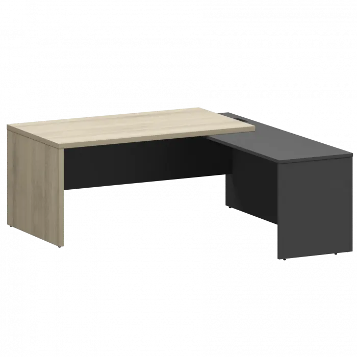 Стол руководителя правый KZP-18R Кронберг/Графит 1800x2000x750 Кортез