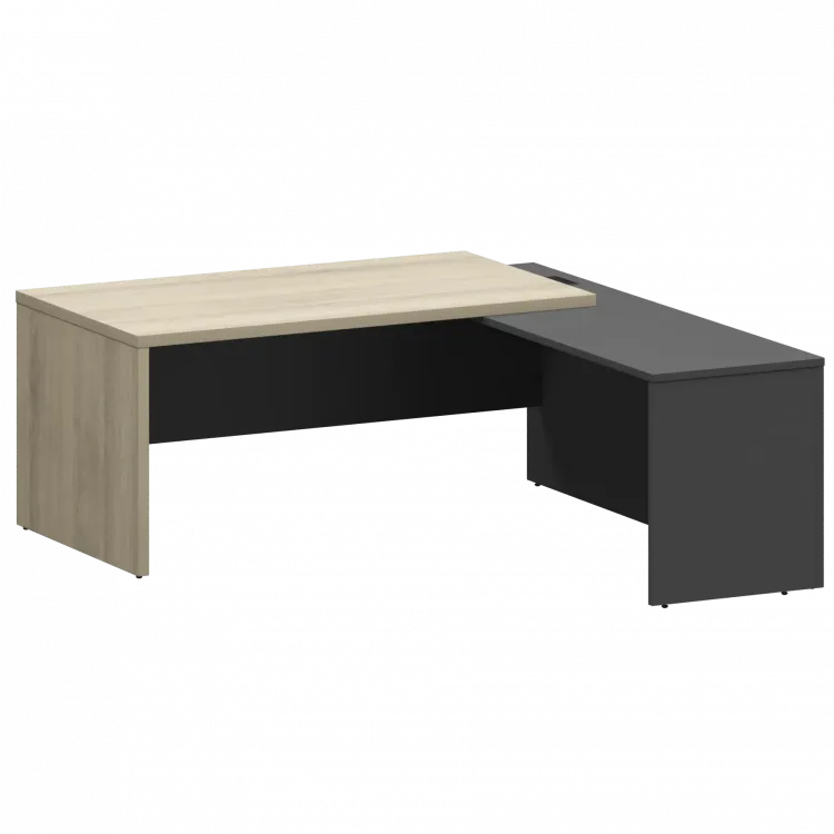 Стол руководителя правый KZP-18R Кронберг/Графит 1800x2000x750 Кортез