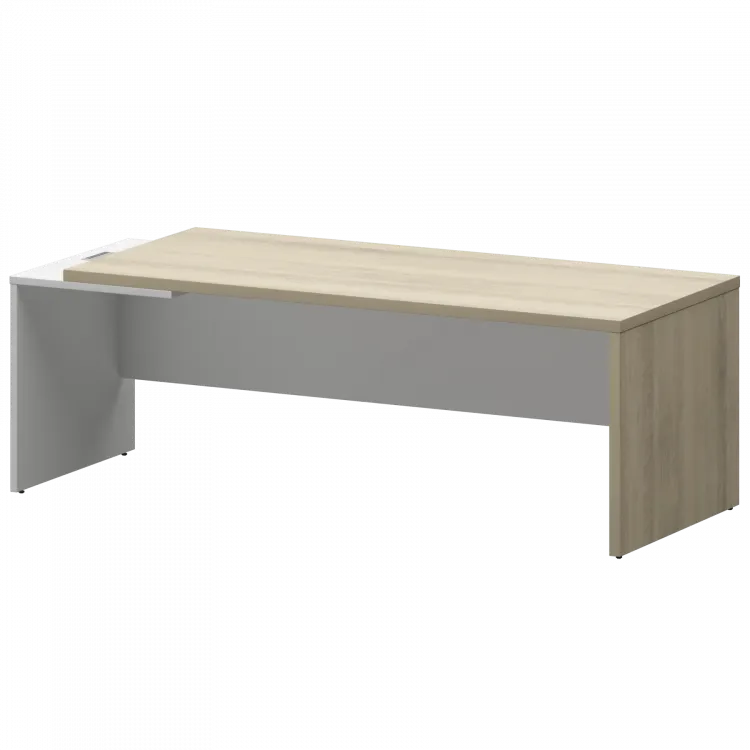 Стол руководителя левый KZ-22L Кронберг/Белый 2200x900x750 Кортез