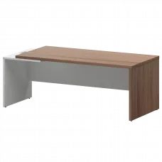 Стол руководителя левый KZ-20L Темный шимо/Белый 2000x900x750 Кортез