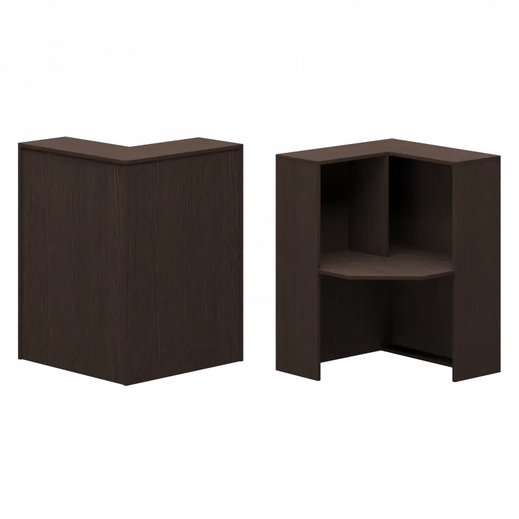 Стойка угловая левая А-555 Дуб венге 900x900x1220 Ресепшн