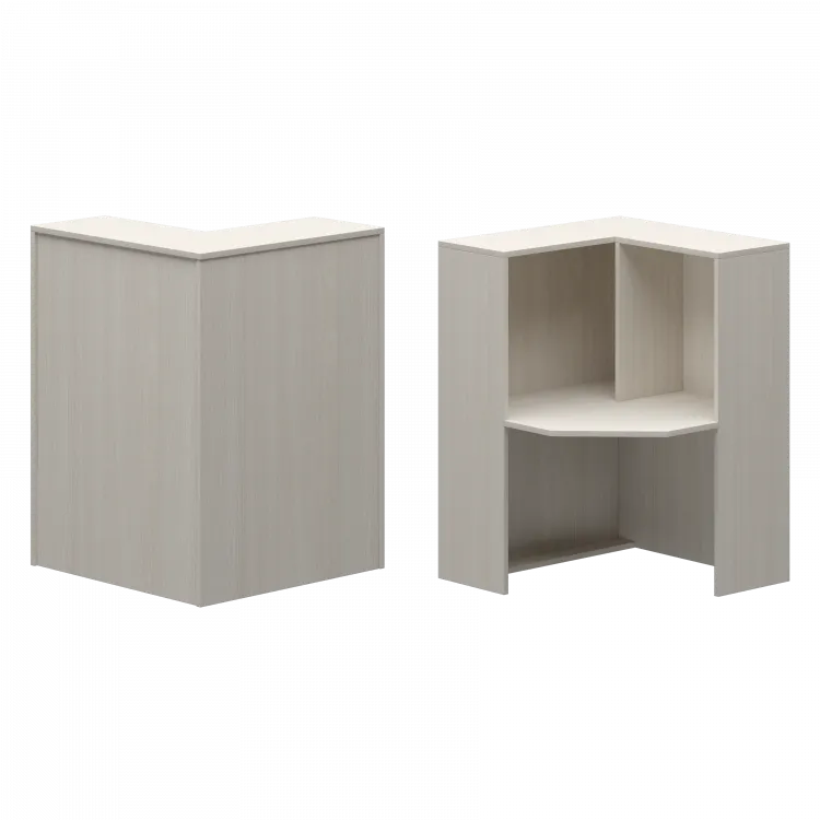 Стойка угловая правая А-556 Ясень шимо 900x900x1220 Ресепшн