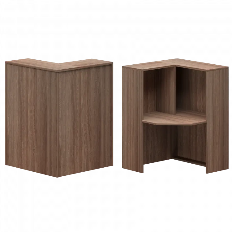 Стойка угловая левая А-555 Темный шимо 900x900x1220 Ресепшн