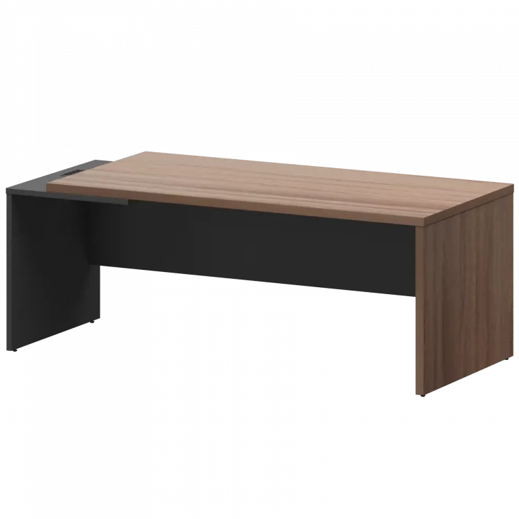 Стол руководителя левый KZ-20L Темный шимо/Графит 2000x900x750 Кортез