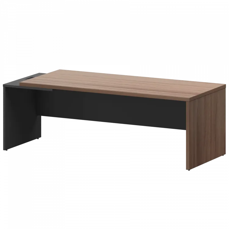 Стол руководителя левый KZ-22L Темный шимо/Графит 2200x900x750 Кортез