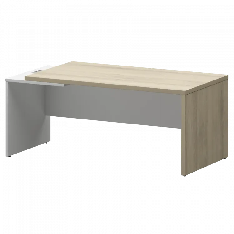 Стол руководителя левый KZ-18L Кронберг/Белый 1800x900x750 Кортез