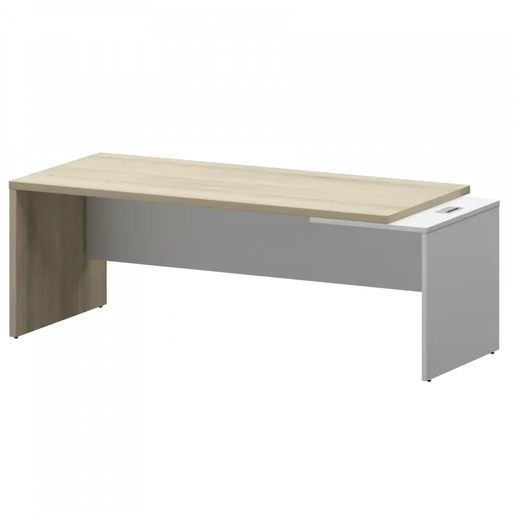 Стол руководителя правый KZ-22R Кронберг/Белый 2200x900x750 Кортез