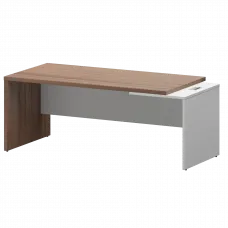 Стол руководителя правый KZ-20R Темный шимо/Белый 2000x900x750 Кортез