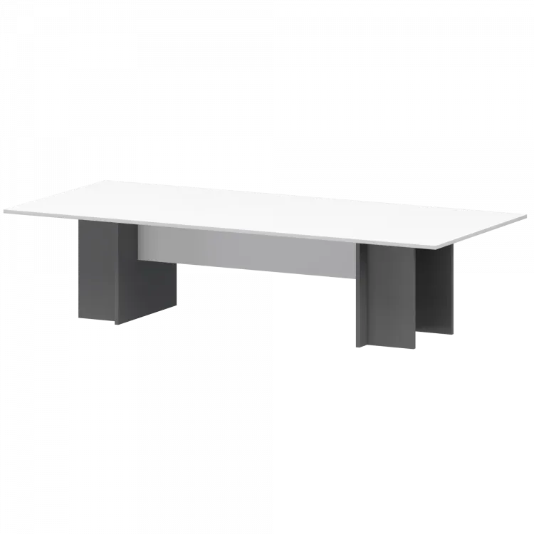 Стол переговорный Тип1 СМСП25-14.123 Графит/Белый 2600x1236x750 Смарт