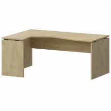 Стол эргономичный левый НТ-060.Ч.ЛВ Баттл Рок 1600x1100x750 Аргентум