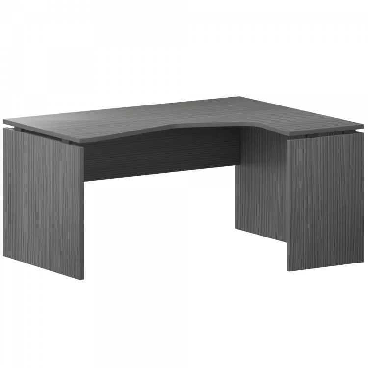 Стол эргономичный правый НТ-040.ПР.Ч Лиственница 1400x1100x750 Аргентум