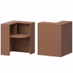 Стойка угловая левая А-555 Терракота 900x900x1220 Ресепшен