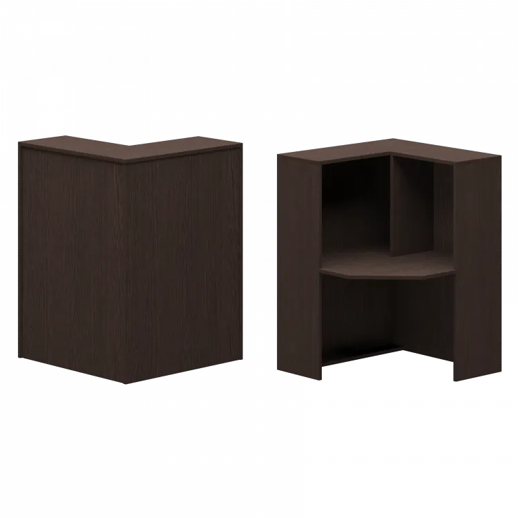 Стойка угловая правая А-556 Дуб венге 900x900x1220 Ресепшн