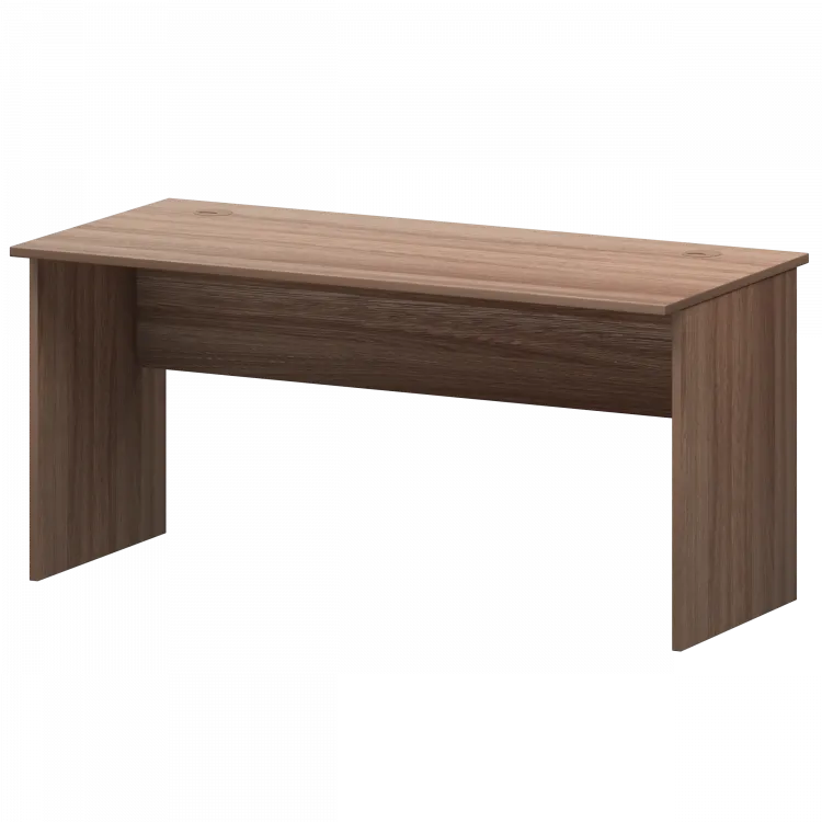 Стол с левым и правым кабель каналом А-004.К Темный шимо 1600x730x760 Арго