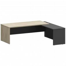 Стол руководителя правый KZP-22R Кронберг/Графит 2200x2000x750 Кортез