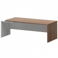 Стол руководителя левый KZ-22L Темный шимо/Белый 2200x900x750 Кортез