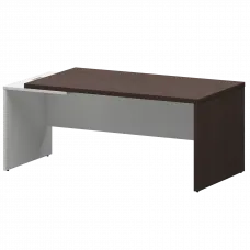 Стол руководителя левый KZ-18L Дуб венге/Белый 1800x900x750 Кортез