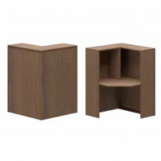 Стойка угловая левая А-555 Орех 900x900x1220 Ресепшн
