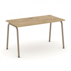 Estetica Стол рабочий ES.SP-3-LK Тиквуд Светлый/Металл Латте 1380*730*750