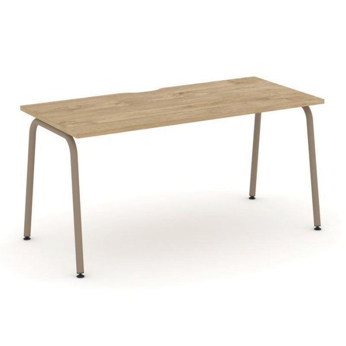 Estetica Стол рабочий ES.SP-4-VK Тиквуд Светлый/Металл Латте 1580*730*750